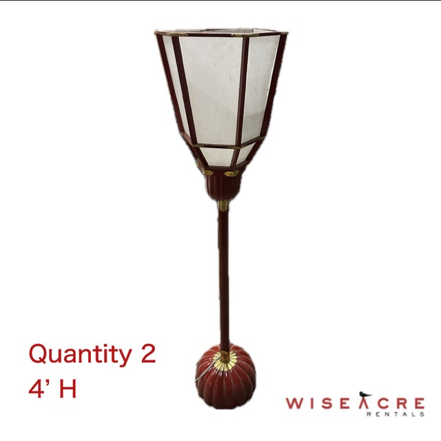 Lighting, 4' H, Red, Gold