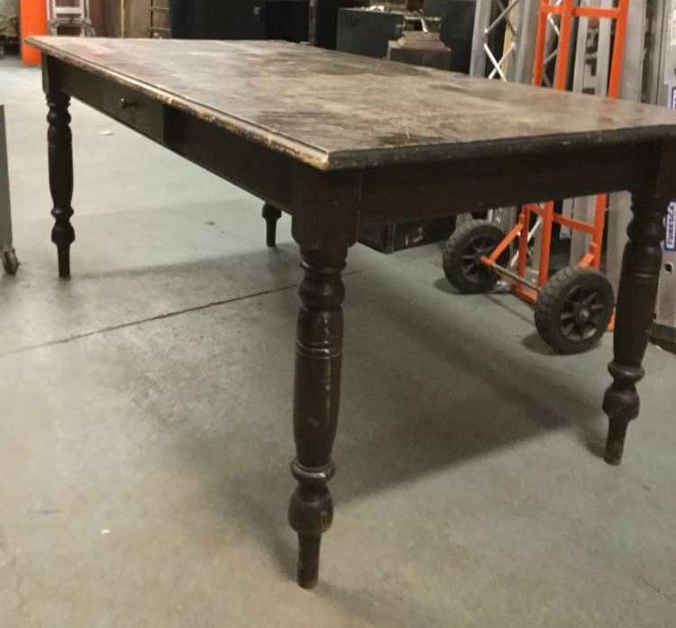 Furnishings, Large Desk, 72"W, 36"D, 30"H, Dark Tone Wood, Wood