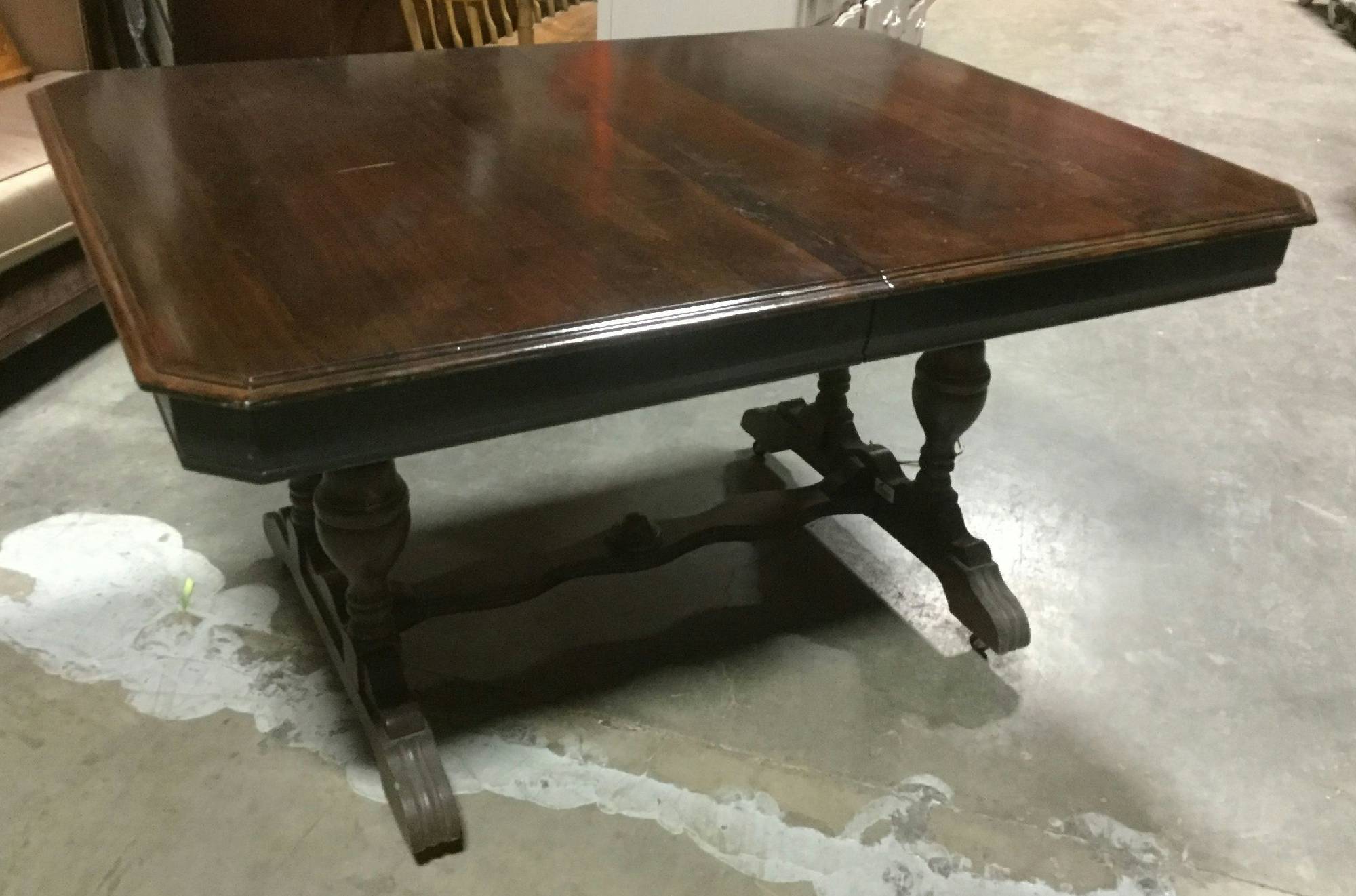 Furnishings, 42" W, 57" D, 24.5"H, Dark Tone Wood, Wood
