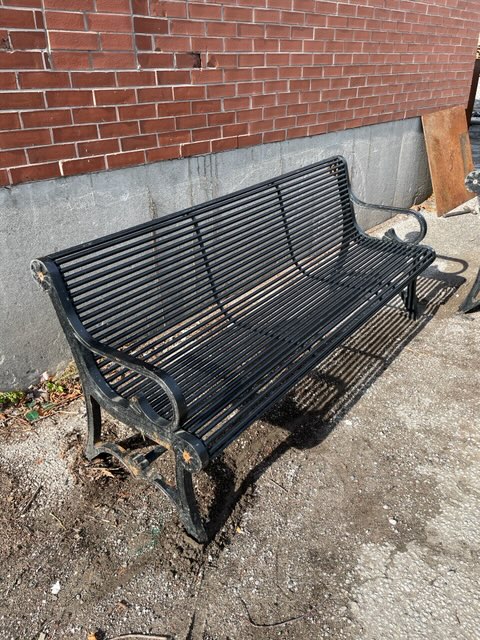 Outdoors & Greenery, Iron Park Bench, Black, Iron