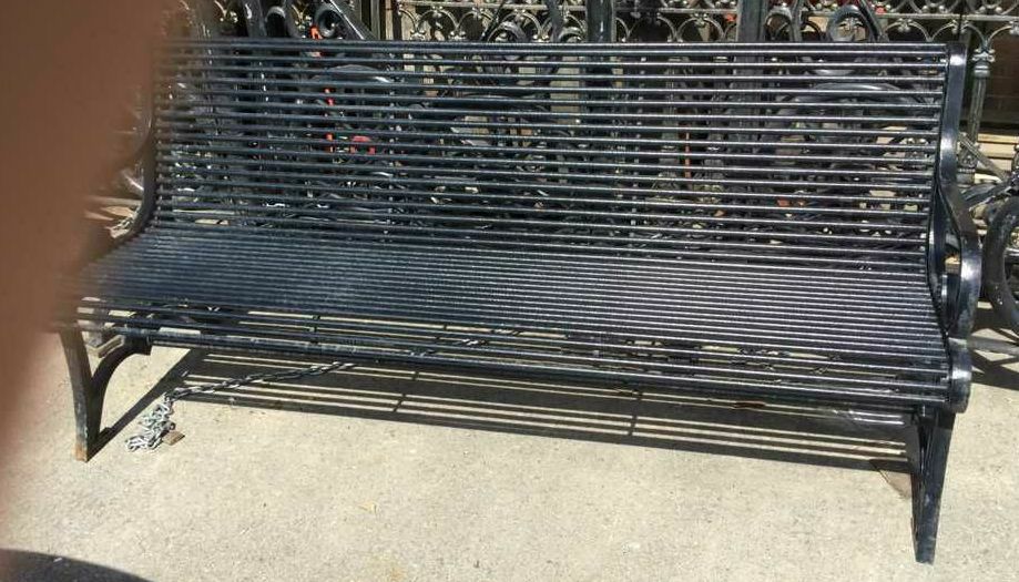 Outdoors & Greenery, Iron Park Bench, Black, Iron