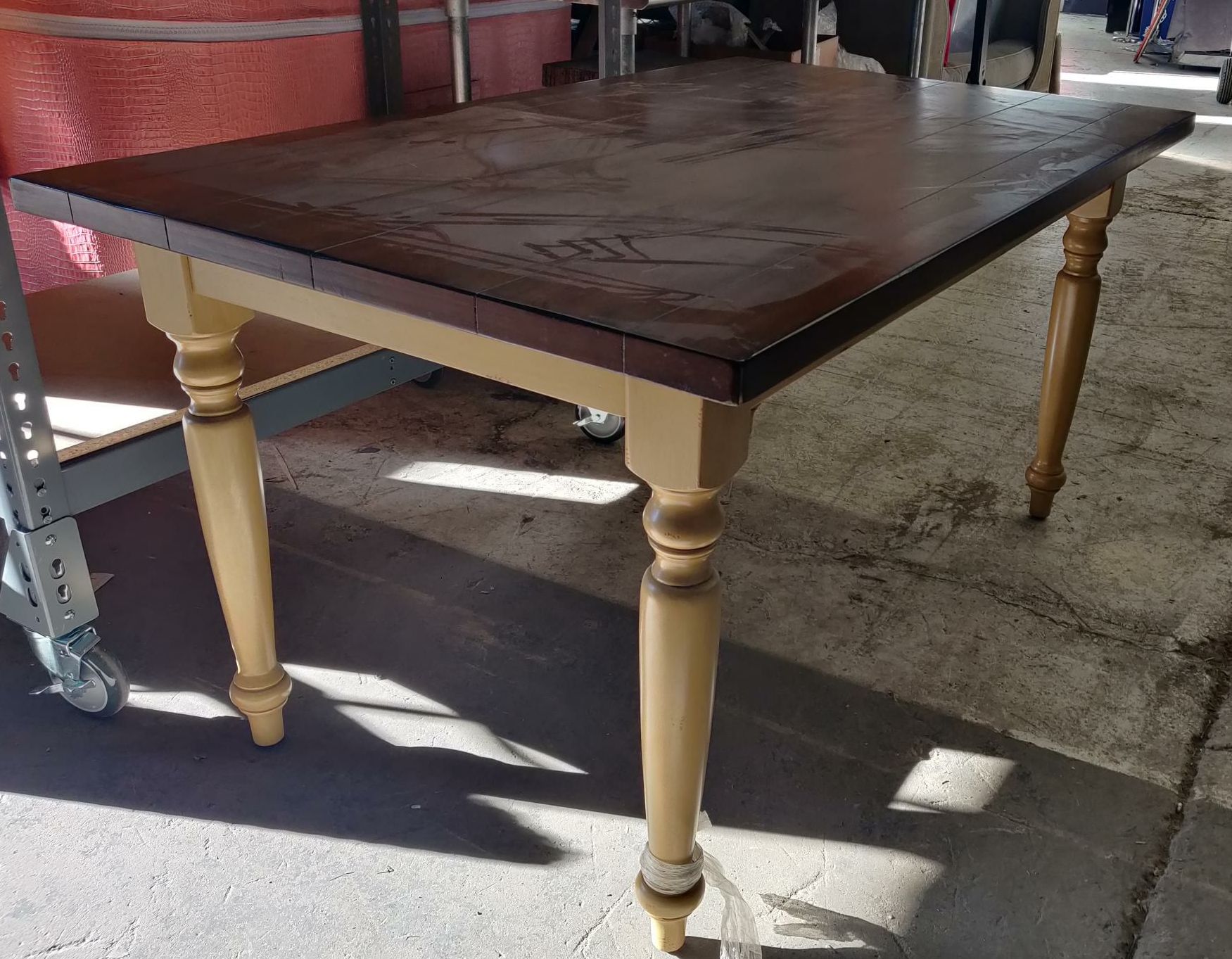 Furnishings, Harvest Dining Table, 5'W, 3'D, 3'H, Brown, Tan