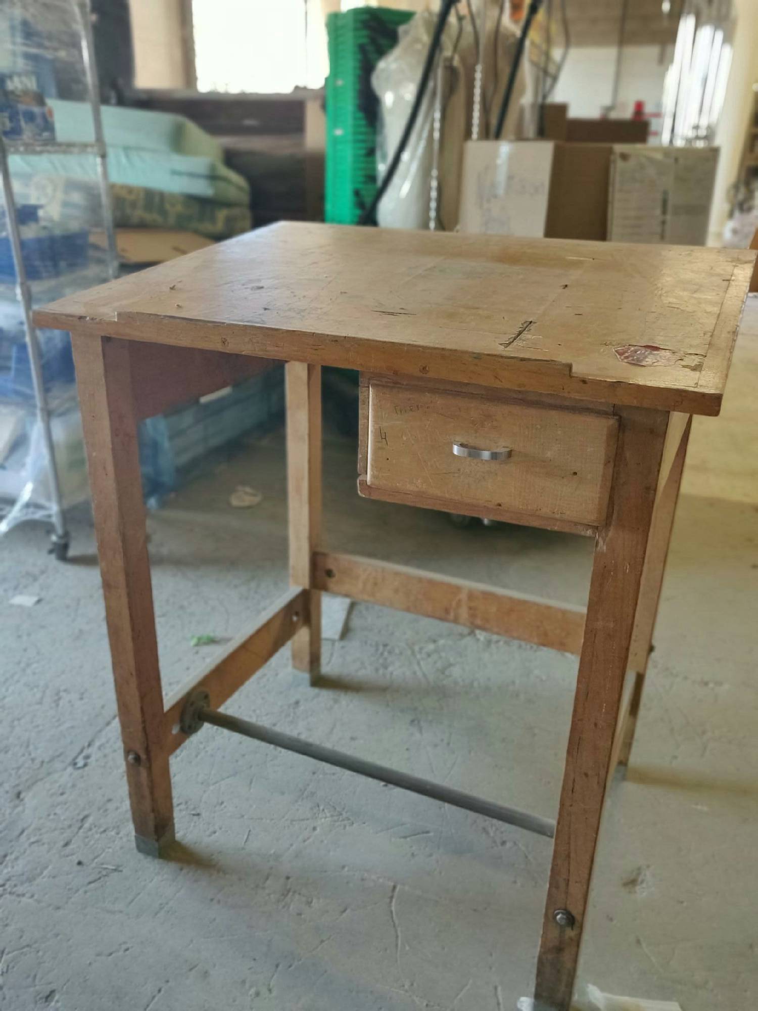Furnishings, Artist Work Table, 36"W, 28"D, 40"H, Light Tone Wood, Wood