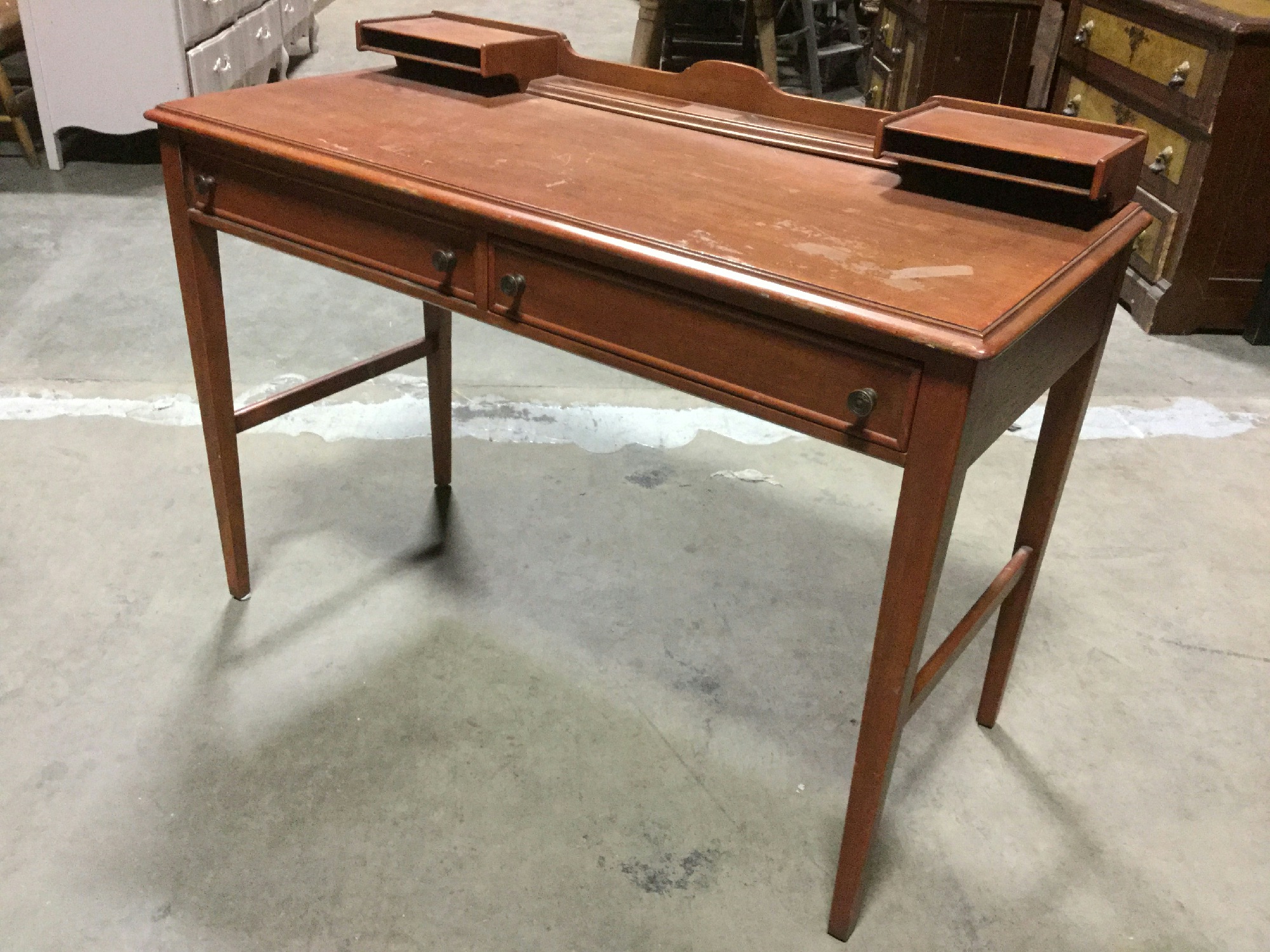 Furnishings, 44" W, 20" D, 29.5"H, Brown, Wood