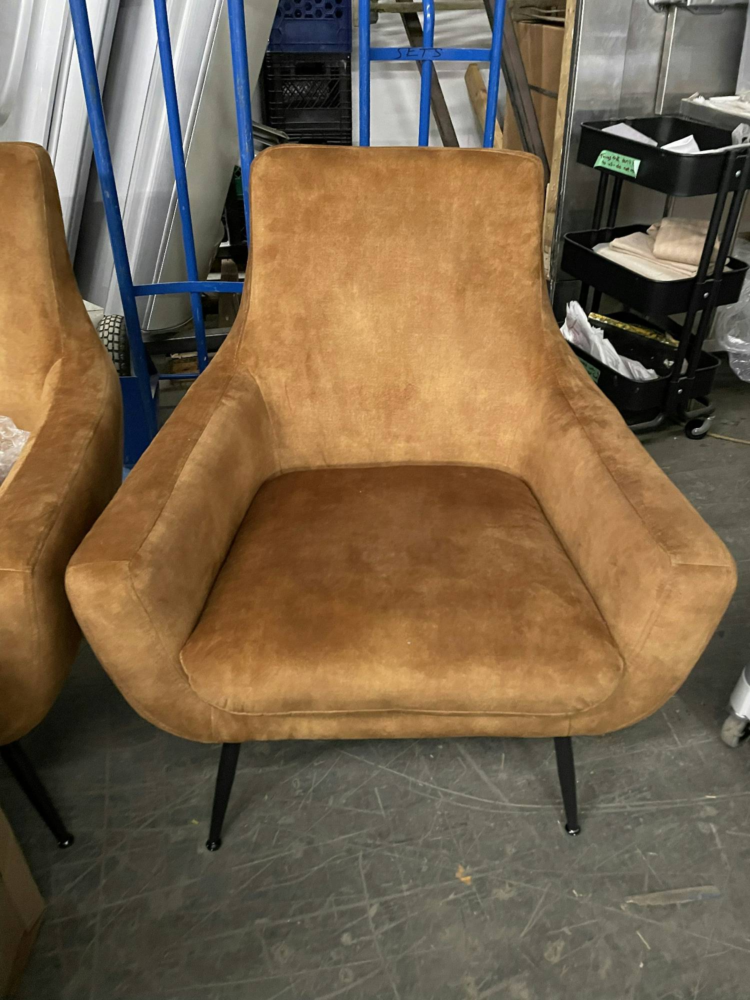 Furnishings, Lounge Chair, Caramel, Sun Pan, Velvet