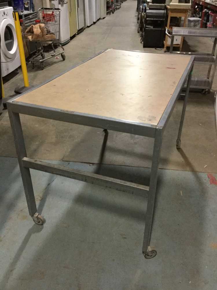 Furnishings, Rolling Cart, Wood, Metal