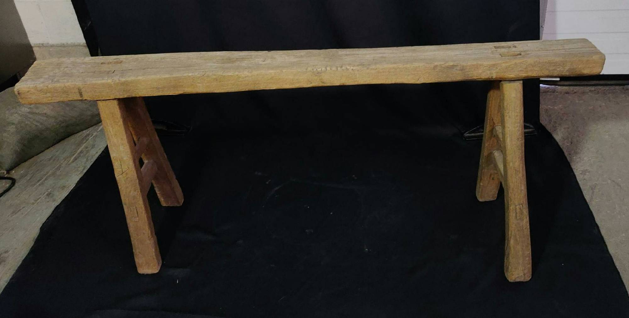 Outdoors & Greenery, Wooden Saw Horse, 2' W, 3" D, 8" H, Light Tone Wood, Wood