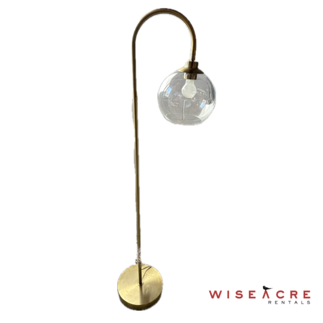 Lighting, Metal lamp with glass shade, Gold, Clear