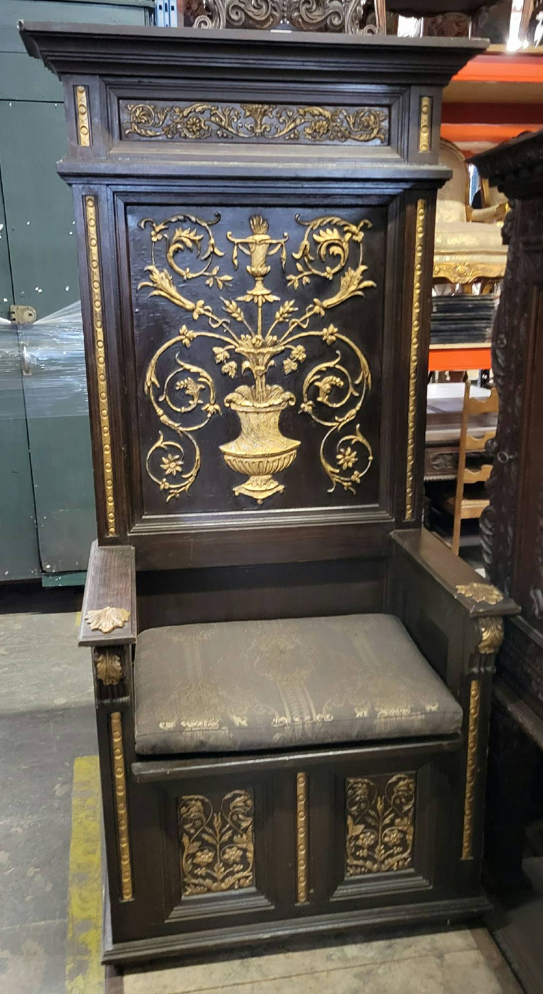 Furnishings, Dark Brown, Gold, Wood