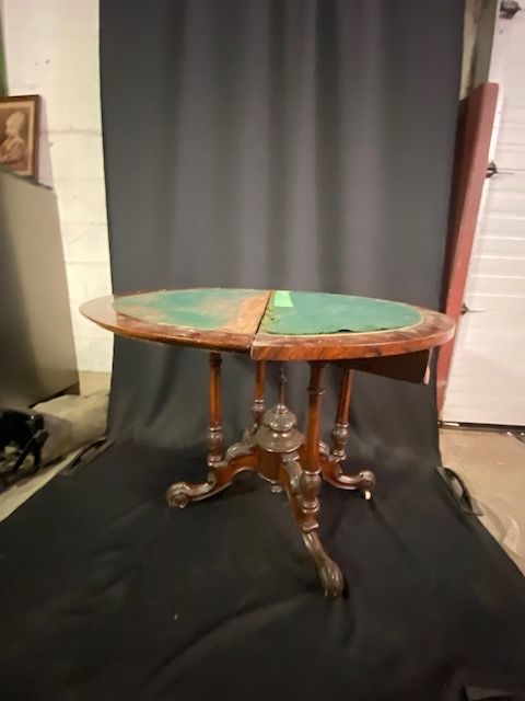 Furnishings, 35"W, 17.5"D, 28.5"H, Brown, Green, Wood