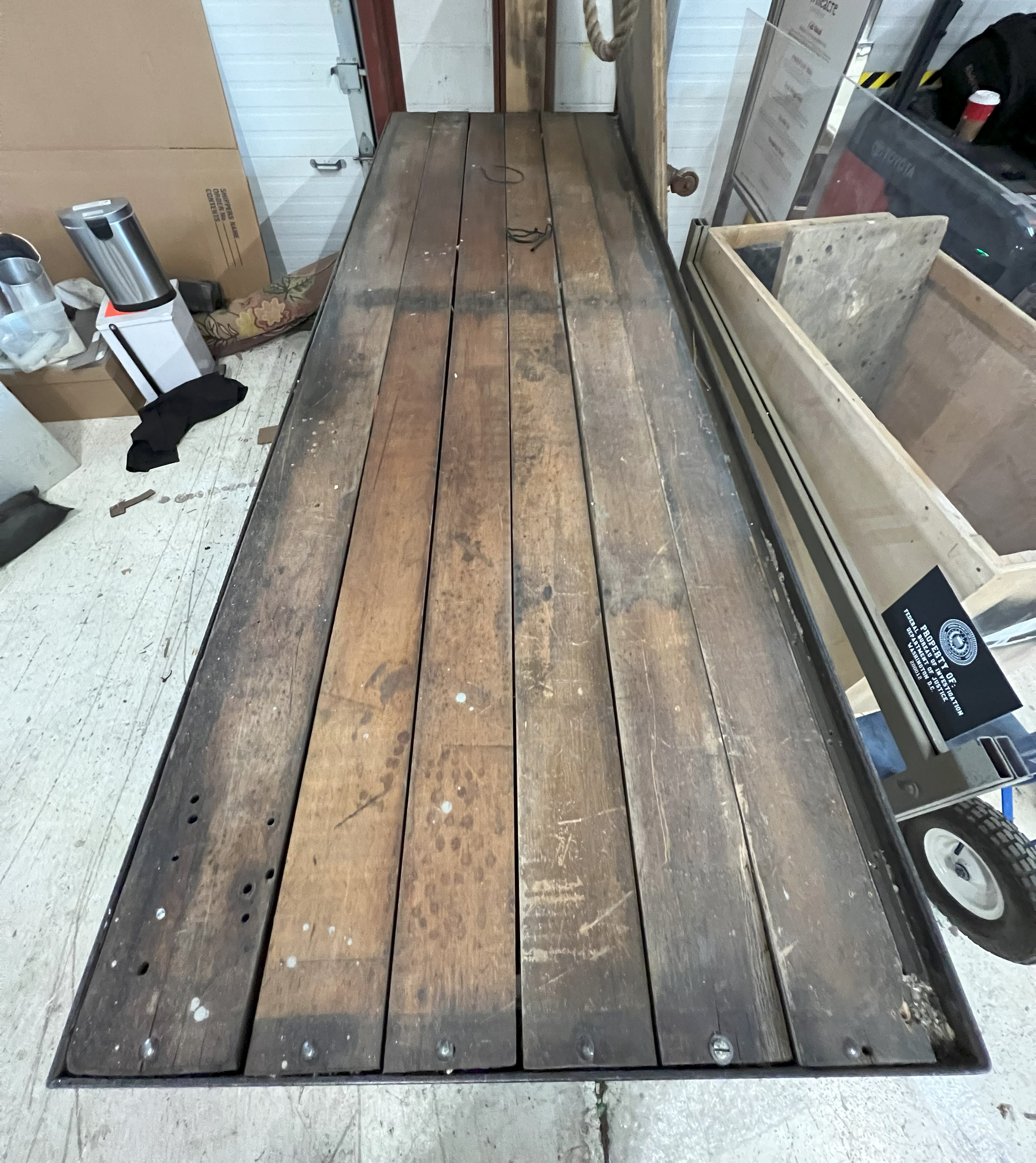 Furnishings, 108" W, 36" D, 33" H, Black, Brown, Metal, Wood