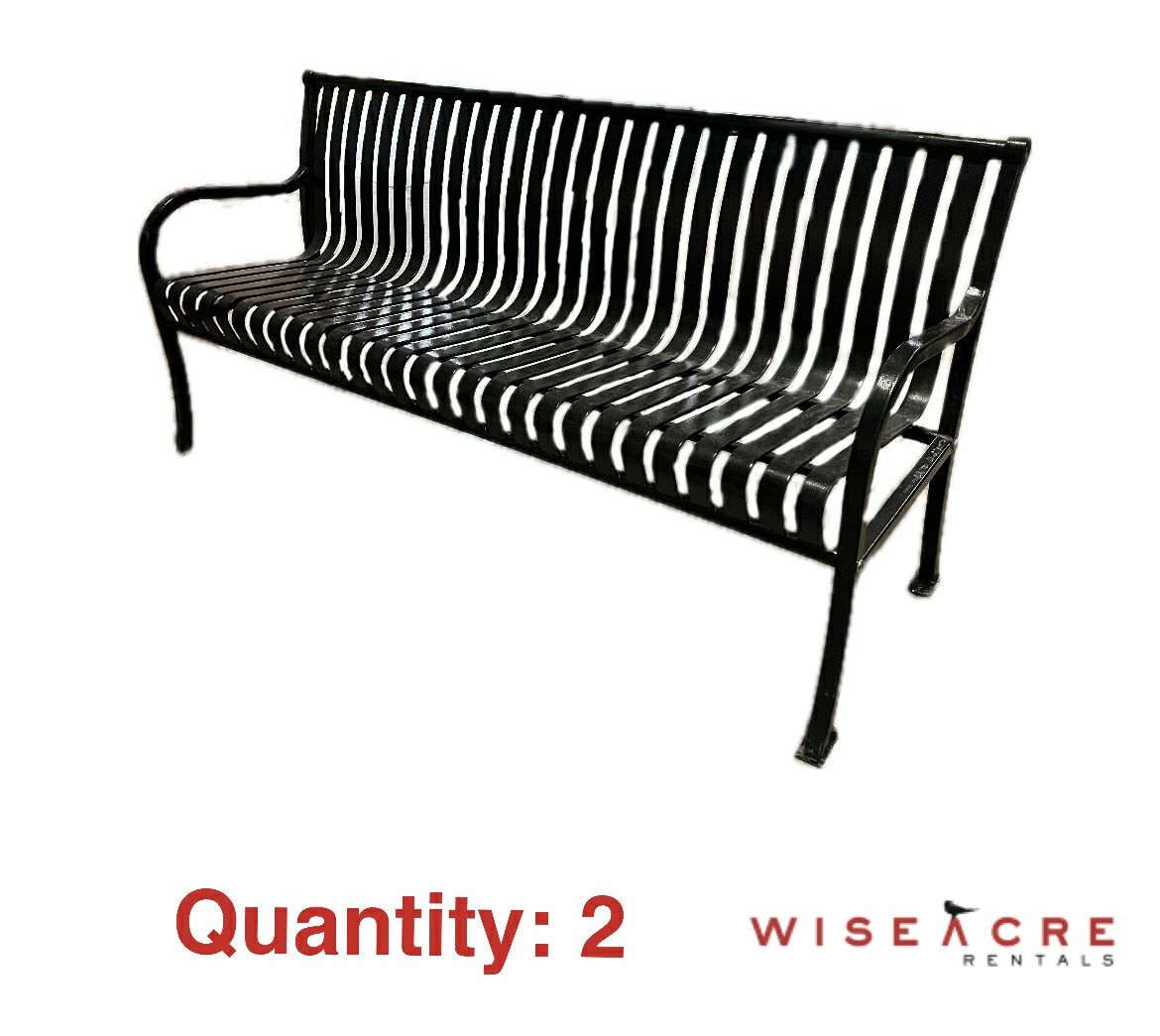 Outdoors & Greenery, Metal Park Bench, Black, Metal
