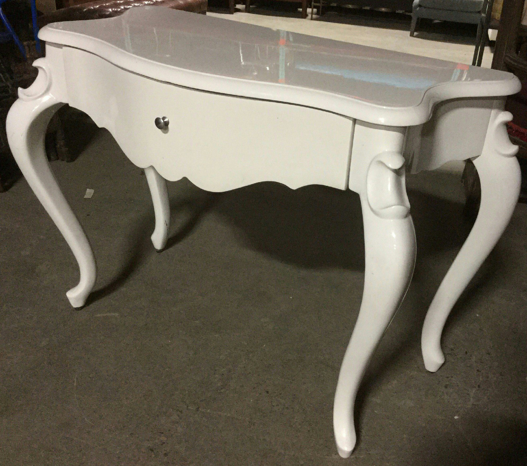 Furnishings, 43" W, 19" D, 31.5"H, White