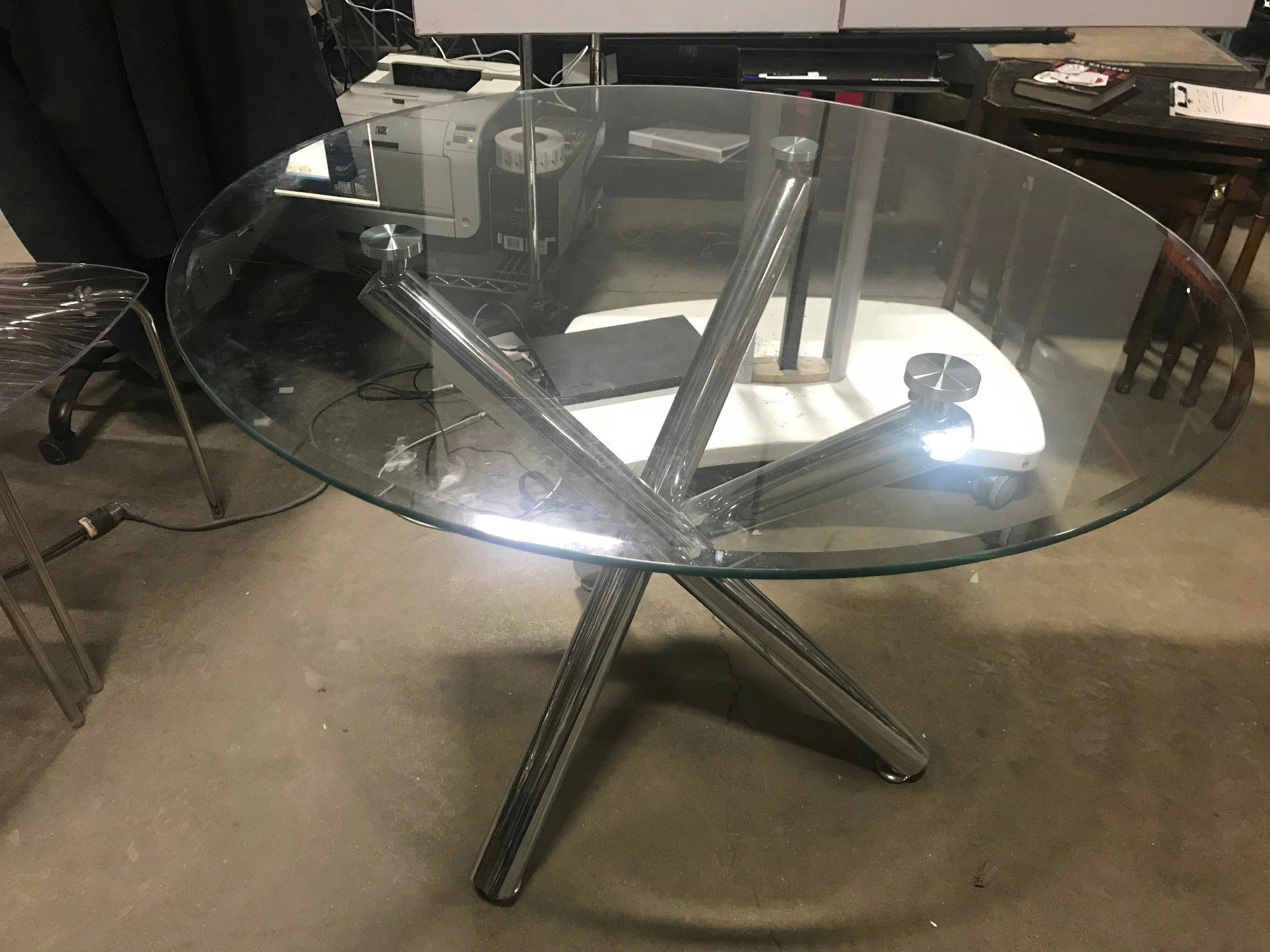 Furnishings, Clear, Silver, Glass, Aluminum
