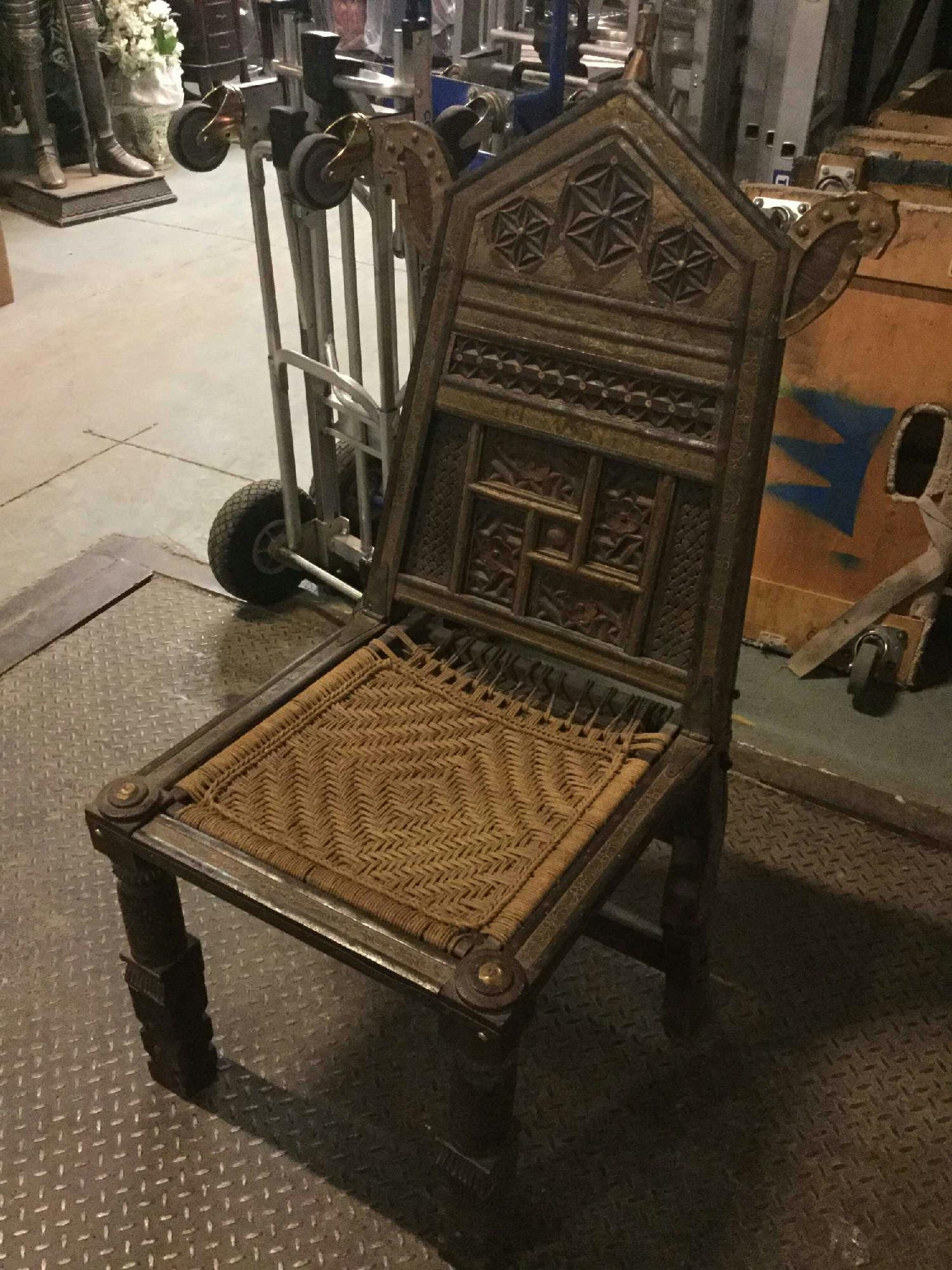 Furnishings, 20"W, 22"D, 46"H, Brown, Wood, Wicker