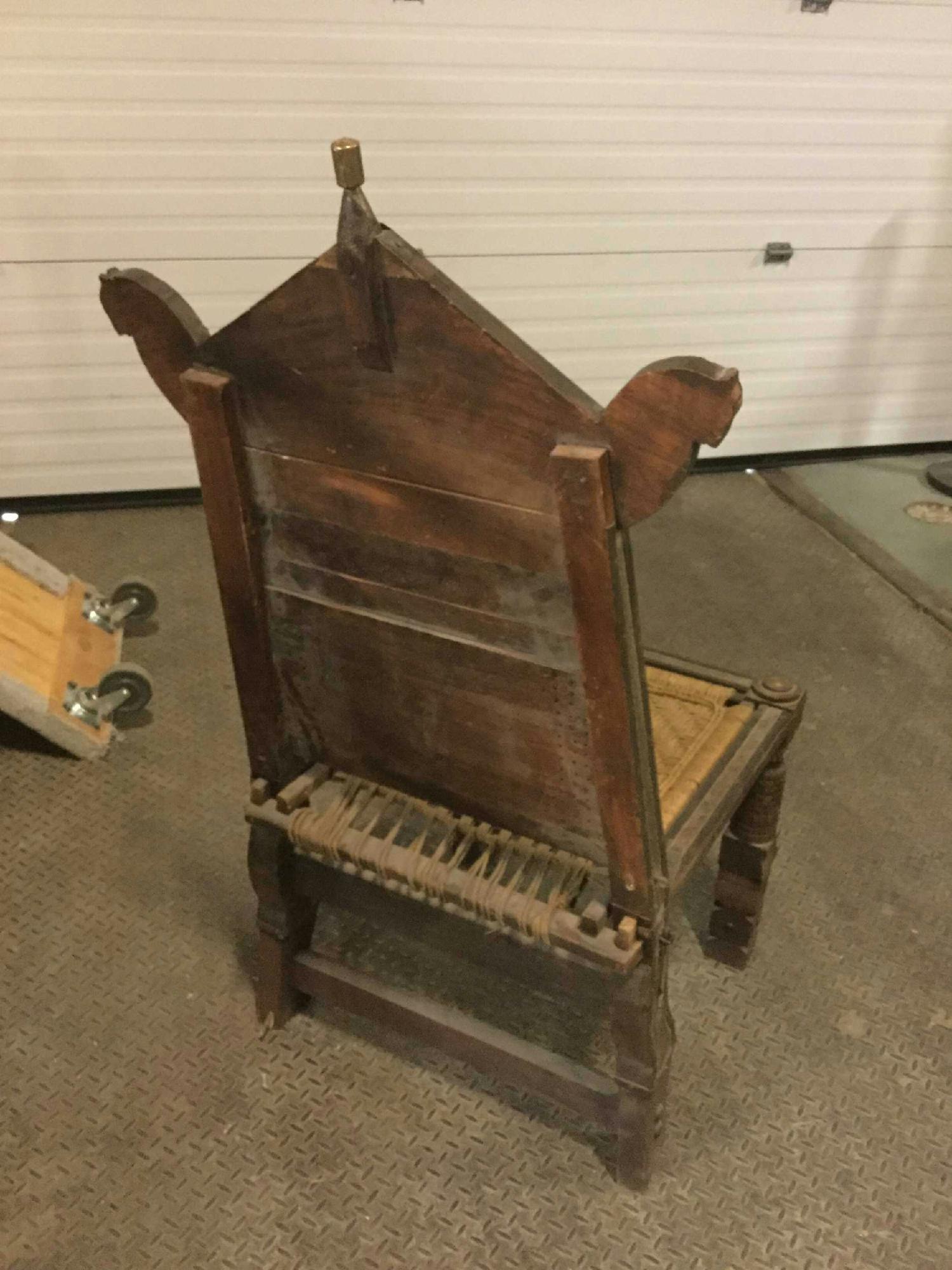 Furnishings, 20"W, 22"D, 46"H, Brown, Wood, Wicker