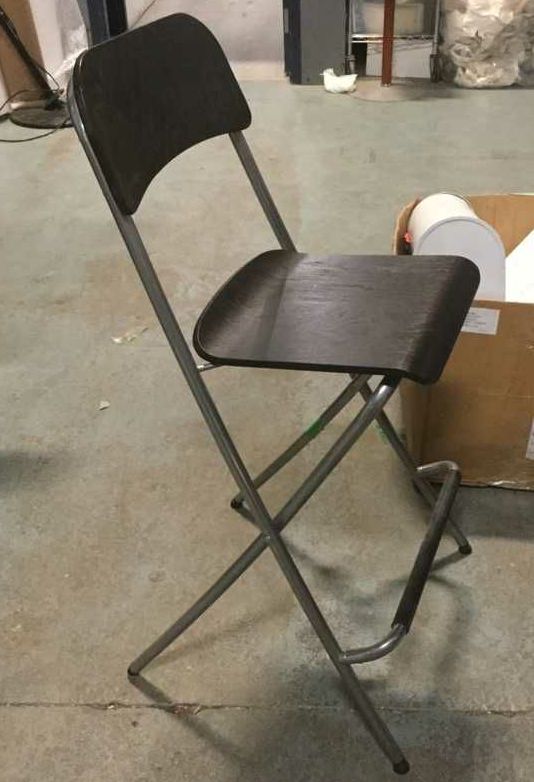 Furnishings, Folding Stool, Black