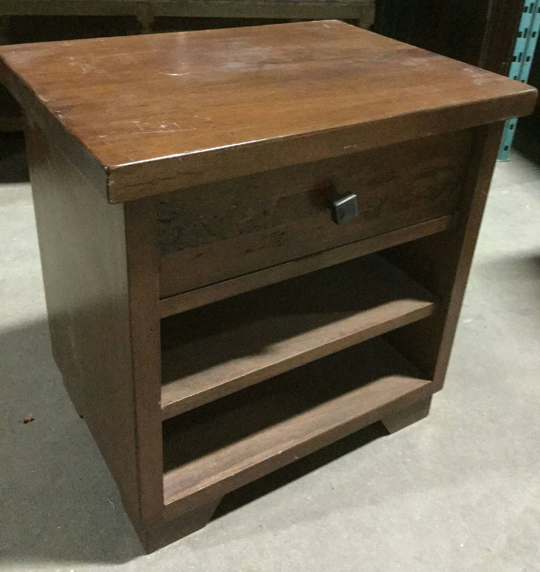 Furnishings, Solid Oak, 24" W, 17.5"D, 24" H, Mid Tone Wood, Wood