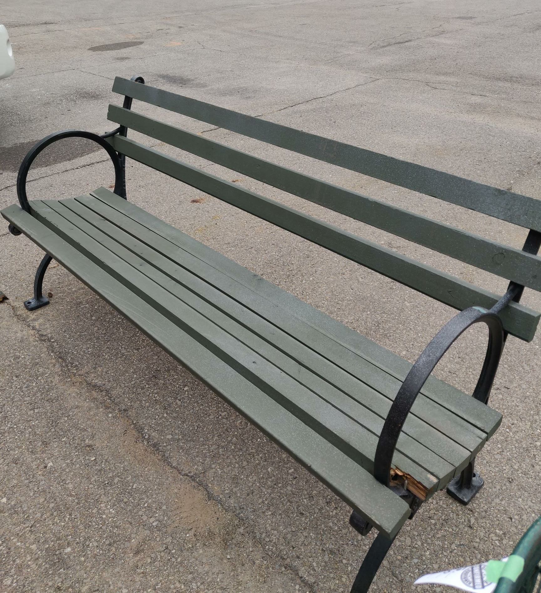 Outdoors & Greenery, 72"W, 24"D, 34"H, Green, Black, Wood, Iron