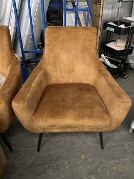Furnishings, Lounge Chair, Caramel, Sun Pan, Velvet
