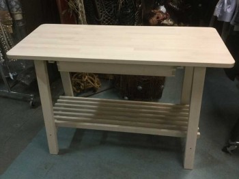 Furnishings, 47"W, 20"D, 33.5"H, Light Tone Wood, Wood