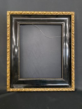 Decor, Double Layered Frame, With Golden Ornaments On Outer Layer, 18.5"W, 22" H, Gold, Black