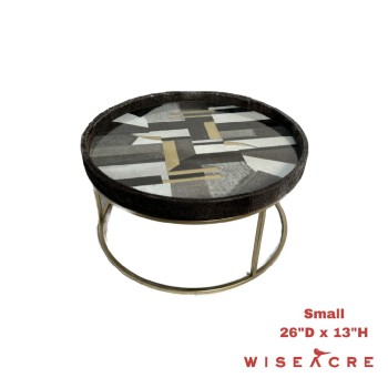 Furnishings, Small round table with geometric design