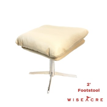 Furnishings, Leather foot stool for matching desk chair, Beige