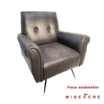 Furnishings, Snakeskin plush chair