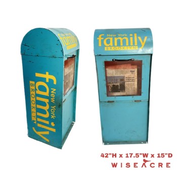 Outdoors & Greenery, Light blue newspaper box  "family"