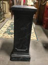 Decor, Faux Marble Look Plinth, 13" W, 36" H, Black, Charcoal