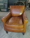Furnishings, Leather Armchair with Grommets, Caramel, Leather