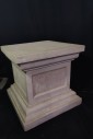 Decor, Faux Stone Plinth, 25.5"W, 25.5"D, 25.5"H, White, Faux Concrete And Stone