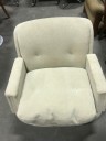 Furnishings, Swivel Chair, Cream, Fabric, Metal