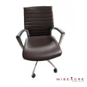 Furnishings, Leather swivel office chair, Maroon, Silver