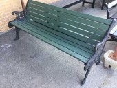 Outdoors & Greenery, 72" W, 24" D, 34" H, Green, Wood, Iron