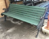 Outdoors & Greenery, 72" W, 24" D, 32" H, Green, Wood, Iron