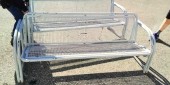Outdoors & Greenery, Outdoor Bench Light Grey, 6' W, 2.2'D, 2.5'H, Light Grey, Metal