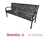 Outdoors & Greenery, Metal Park Bench, Black, Metal