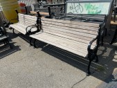 Outdoors & Greenery, Park Bench With Brown Slates, Brown, Black, Wood, Iron